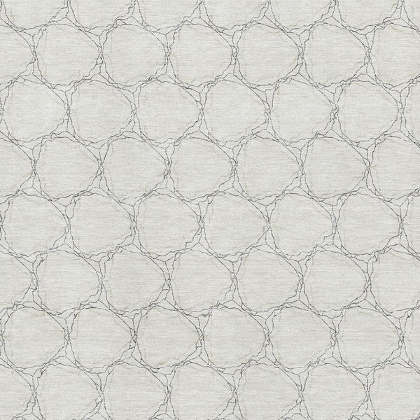 HomeRoots 8' X 10' Washable Ivory & Charcoal Geometric Area Rug with UV Protection for Modern Homes 676054