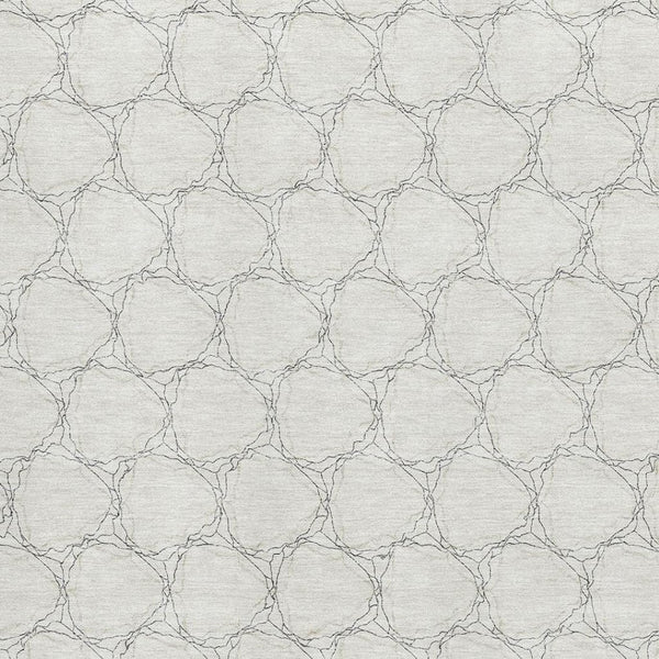 HomeRoots 10' X 14' Ivory and Charcoal Geometric Area Rug - Washable, UV Protected, Perfect for Busy Homes! 676056