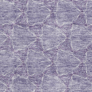 HomeRoots 5' X 8' Modern Lavender and Ivory Geometric Area Rug - Durable, Washable, UV Protected for Homes 676058