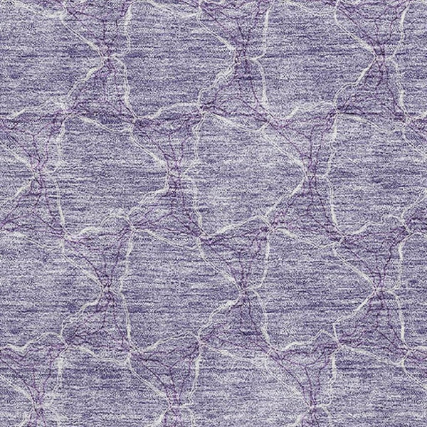 HomeRoots 5' X 8' Modern Lavender and Ivory Geometric Area Rug - Durable, Washable, UV Protected for Homes 676058