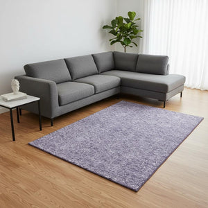 HomeRoots 8' X 10' Stylish Lavender & Ivory Geometric Area Rug - Washable, UV Protected, Durable & Soft! 676060