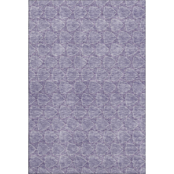HomeRoots 8' X 10' Stylish Lavender & Ivory Geometric Area Rug - Washable, UV Protected, Durable & Soft! 676060