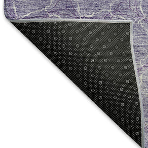 HomeRoots 8' X 10' Stylish Lavender & Ivory Geometric Area Rug - Washable, UV Protected, Durable & Soft! 676060