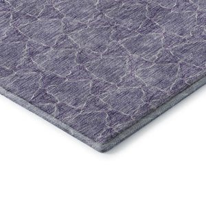 HomeRoots 8' X 10' Stylish Lavender & Ivory Geometric Area Rug - Washable, UV Protected, Durable & Soft! 676060