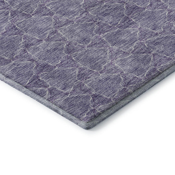 HomeRoots 8' X 10' Stylish Lavender & Ivory Geometric Area Rug - Washable, UV Protected, Durable & Soft! 676060