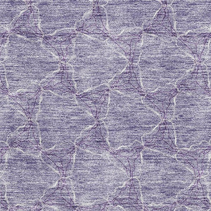 HomeRoots 8' X 10' Stylish Lavender & Ivory Geometric Area Rug - Washable, UV Protected, Durable & Soft! 676060