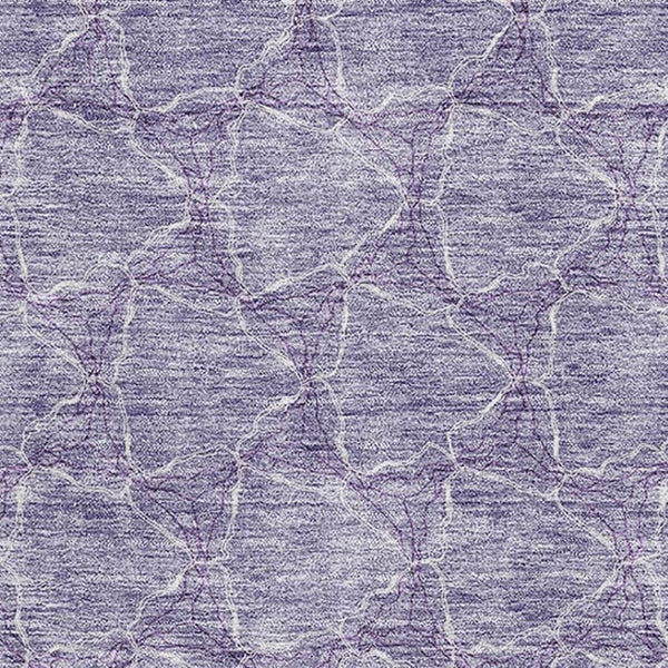 HomeRoots 8' X 10' Stylish Lavender & Ivory Geometric Area Rug - Washable, UV Protected, Durable & Soft! 676060