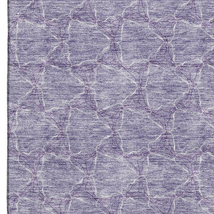 HomeRoots 8' X 10' Stylish Lavender & Ivory Geometric Area Rug - Washable, UV Protected, Durable & Soft! 676060
