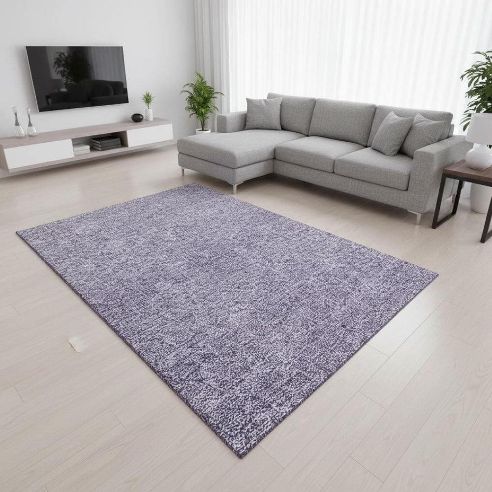 HomeRoots 10' X 14' Lavender Geometric Washable Area Rug - Soft, Stain-Resistant, UV Protected for Homes 676062