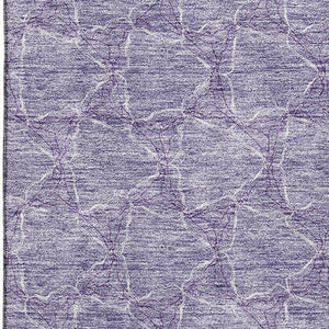 HomeRoots 10' X 14' Lavender Geometric Washable Area Rug - Soft, Stain-Resistant, UV Protected for Homes 676062