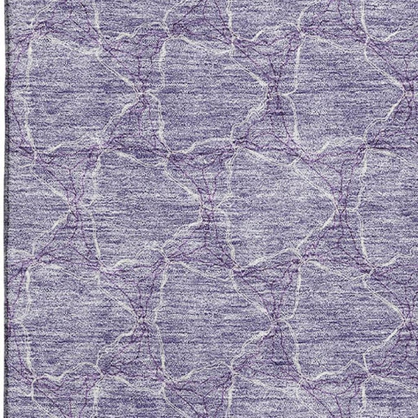 HomeRoots 10' X 14' Lavender Geometric Washable Area Rug - Soft, Stain-Resistant, UV Protected for Homes 676062