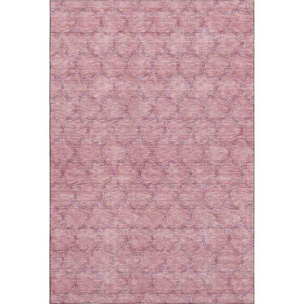 HomeRoots 8' X 10' Pink & Purple Geometric Area Rug - Washable, UV Protected, Stain Resistant for Busy Homes 676072