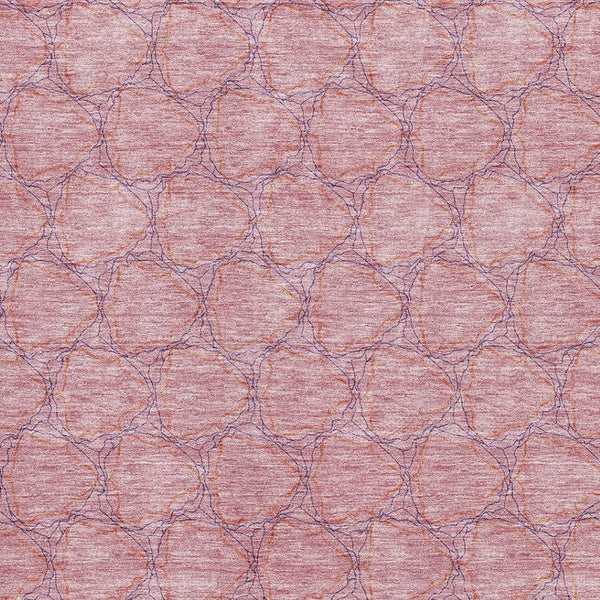 HomeRoots 8' X 10' Pink & Purple Geometric Area Rug - Washable, UV Protected, Stain Resistant for Busy Homes 676072
