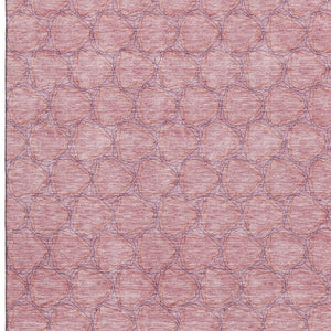 HomeRoots 9' X 12' Pink And Purple Geometric Area Rug - Washable, UV Protected, Durable Design for High-Traffic Homes 676073