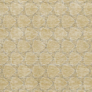 HomeRoots 8' X 10' Modern Wheat Ivory & Gray Geometric Area Rug - Washable, UV-Protected, Stylish & Durable 676096