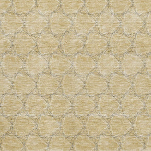 HomeRoots 9' X 12' Modern Wheat Ivory Gray Geometric Washable Area Rug with UV Protection for High-Traffic Spaces 676097