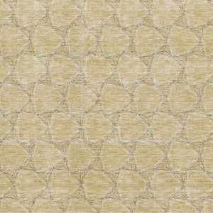 HomeRoots 10' X 14' Washable Wheat Ivory & Gray Geometric Area Rug with UV Protection for Modern Spaces 676098