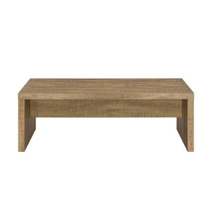 English Elm Rectangular Farmhouse Coffee Table with Rustic Engineered Wood Finish, Sturdy Center Brace and Warm Tone Mango color B016P370581