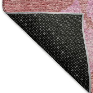 HomeRoots 5' X 8' Blush and Pink Abstract Area Rug – Washable, UV Protected, Durable for Homes with Kids & Pets 676118