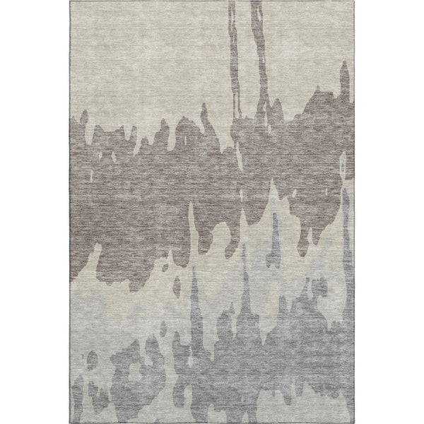 HomeRoots 10' X 14' Oversized Taupe Beige & Gray Abstract Area Rug - Washable, Stain-Resistant, UV Protected 676164