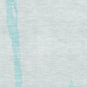 HomeRoots 8' X 10' Teal and Ivory Abstract Area Rug – Washable, UV Protected, Perfect for High-Traffic Spaces! 676168