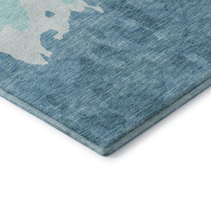 HomeRoots 10' Teal and Ivory Abstract Washable Area Rug - UV Protected, Easy-Care Design for Busy Homes! 676170