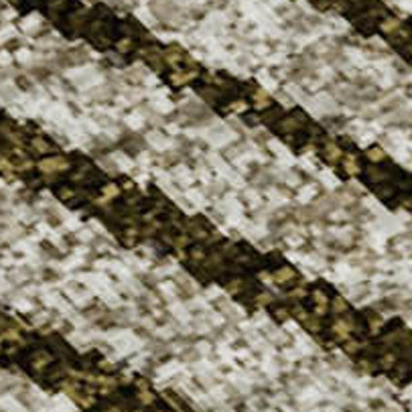 HomeRoots 5' X 8' Contemporary Geometric Area Rug in Brown, Beige & Gray - Washable & UV Protected for Homes 676172