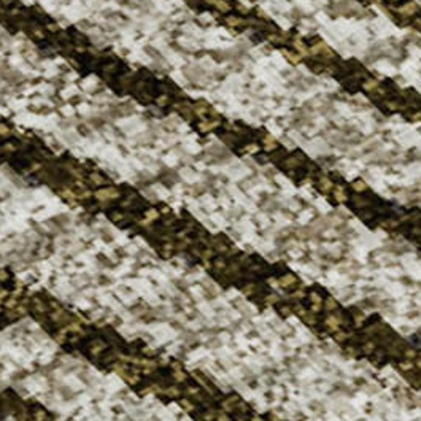 HomeRoots 10' Geometric Area Rug in Brown, Beige & Gray – Washable, Durable, UV-Protected for Homes with Kids 676176