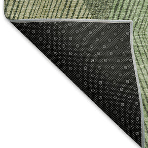 HomeRoots 8' X 10' Washable Geometric Area Rug in Green, Gray & Sage - Durable, UV-Protected for Busy Homes! 676186