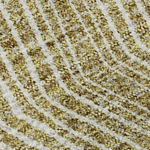 HomeRoots 5' X 8' Ivory Beige Tan Geometric Washable Area Rug - Stylish, Durable, UV Protected for Any Room! 676190