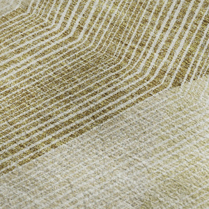 HomeRoots 8' X 10' Elegant Ivory Beige Tan Geometric Area Rug – Washable, UV-Protected, Stain-Resistant Design 676192