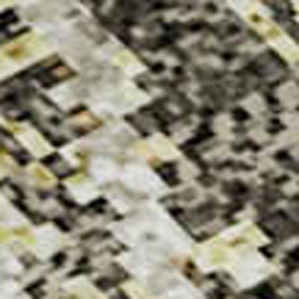 HomeRoots 5' X 8' Modern Geometric Area Rug in Coffee, Gold, and Taupe - Washable, UV Protected & Stain Resistant 676196