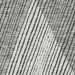 HomeRoots 5' Stylish Pewter Gold Ivory Geometric Area Rug - Washable, UV Protected & Perfect for High-Traffic Spaces 676214