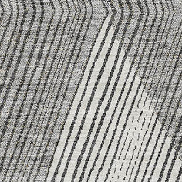HomeRoots 8' X 10' Stylish Pewter Gold Ivory Geometric Area Rug - Washable, UV Protected, Stain Resistant Design 676216