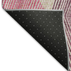 HomeRoots 9' X 12' Vibrant Pink, Lime Green & Blue Geometric Area Rug - Washable, UV-Protected & Durable! 676223
