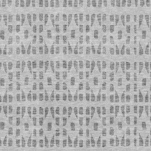 HomeRoots 5' X 8' Gray and Silver Geometric Area Rug - Washable, UV-Protected, Stylish for Modern Homes 676262