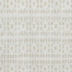 HomeRoots 8' X 10' Ivory & Beige Geometric Area Rug – Washable, UV Protected & Perfect for Modern Living Spaces 676270