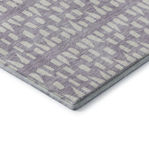 HomeRoots 8' X 10' Stylish Lavender & Ivory Geometric Area Rug - Washable, UV Protected, Ideal for Homes 676276
