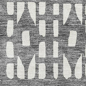 HomeRoots 10' X 14' Gray and Silver Geometric Area Rug – Washable, UV Protected, Perfect for Modern Living Spaces 676338
