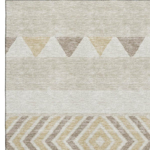 HomeRoots 8' X 10' Beige Ivory Tan Southwestern Area Rug - Washable, UV Protected, Durable, Stylish & Safe! 676372