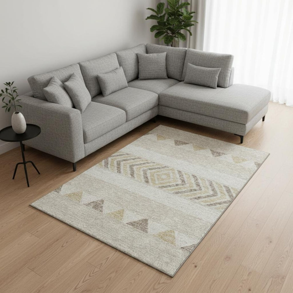 HomeRoots 10' X 14' Southwestern Washable Area Rug - Durable, Stylish, UV Protected, Ideal for Homes with Kids & Pets 676374