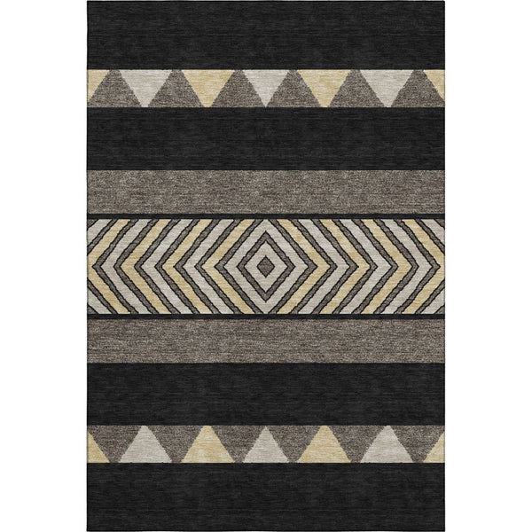 HomeRoots 9' X 12' Stylish Southwestern Washable Area Rug with UV Protection - Durable, Stain-Resistant Design 676379