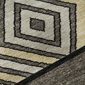 HomeRoots 9' X 12' Stylish Southwestern Washable Area Rug with UV Protection - Durable, Stain-Resistant Design 676379