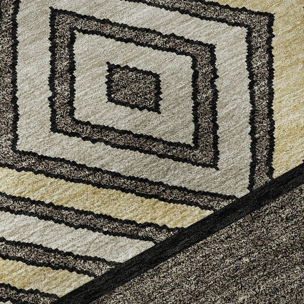 HomeRoots 9' X 12' Stylish Southwestern Washable Area Rug with UV Protection - Durable, Stain-Resistant Design 676379