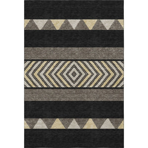 HomeRoots 9' X 12' Stylish Southwestern Washable Area Rug with UV Protection - Durable, Stain-Resistant Design 676379