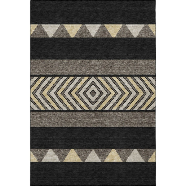 HomeRoots 9' X 12' Stylish Southwestern Washable Area Rug with UV Protection - Durable, Stain-Resistant Design 676379