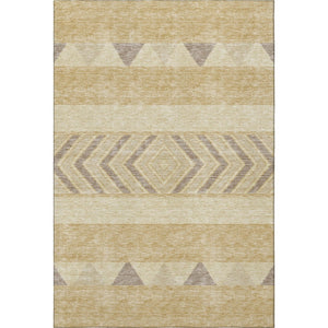 HomeRoots 10' Southwestern Washable Area Rug in Gold Taupe & Beige – Durable, UV-Protected, Stylish Design 676392