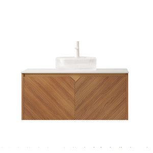 English Elm RUBEN 36" Bathroom Vanity with High-Hardness Marble Ceramic Basin, Twill Wood Doors & Soft-Close SystemRUBEN 36" Bathroom Vanity with High-Hardness Marble Ceramic Basin, Twill Wood Doors & Soft-Close System Brown Oak,Carrara White,Transparent W2615S00322