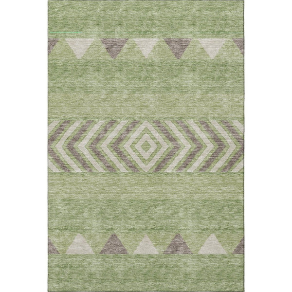 HomeRoots 9' X 12' Southwestern Washable Area Rug - Stain Resistant, UV Protected, Durable & Stylish Foundation 676403