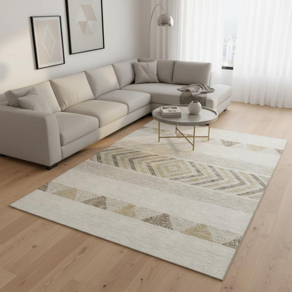 HomeRoots 10' X 14' Southwestern Washable Area Rug - UV Protected, Durable, Stylish for Homes with Kids & Pets 676410